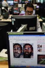 Ein mit Photoshop verändertes Bild wurde als toten Osama bin Laden ausgegeben. Foto: Philip Hollis/BBC Ein mit Photoshop verändertes Bild wurde als toten Osama bin Laden ausgegeben. Foto: Philip Hollis/BBC