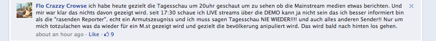 Kommentar von Flo Crazzy Crowse Kommentar von Flo Crazzy Crowse