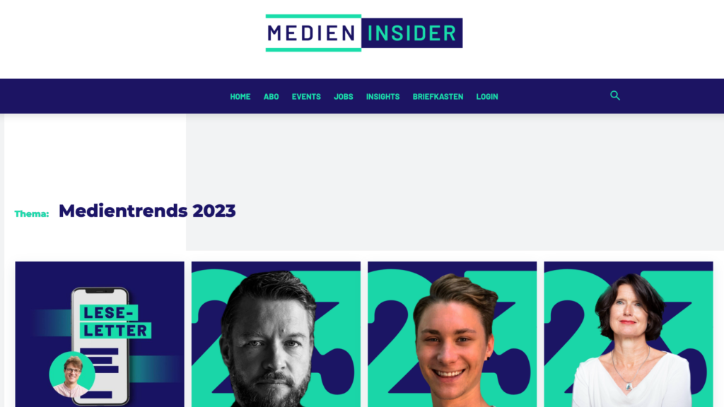 Medientrends 2023 von Medieninsider